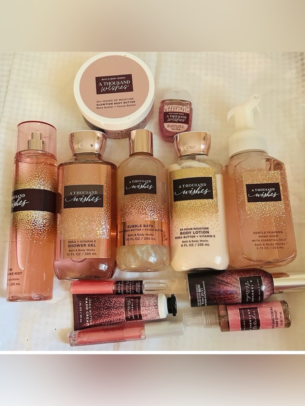 12 Piece Bath & Body Works A Thousand Wishes Collection -